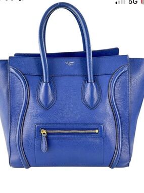 Celine Mini Luggage Tote Bag - Blue